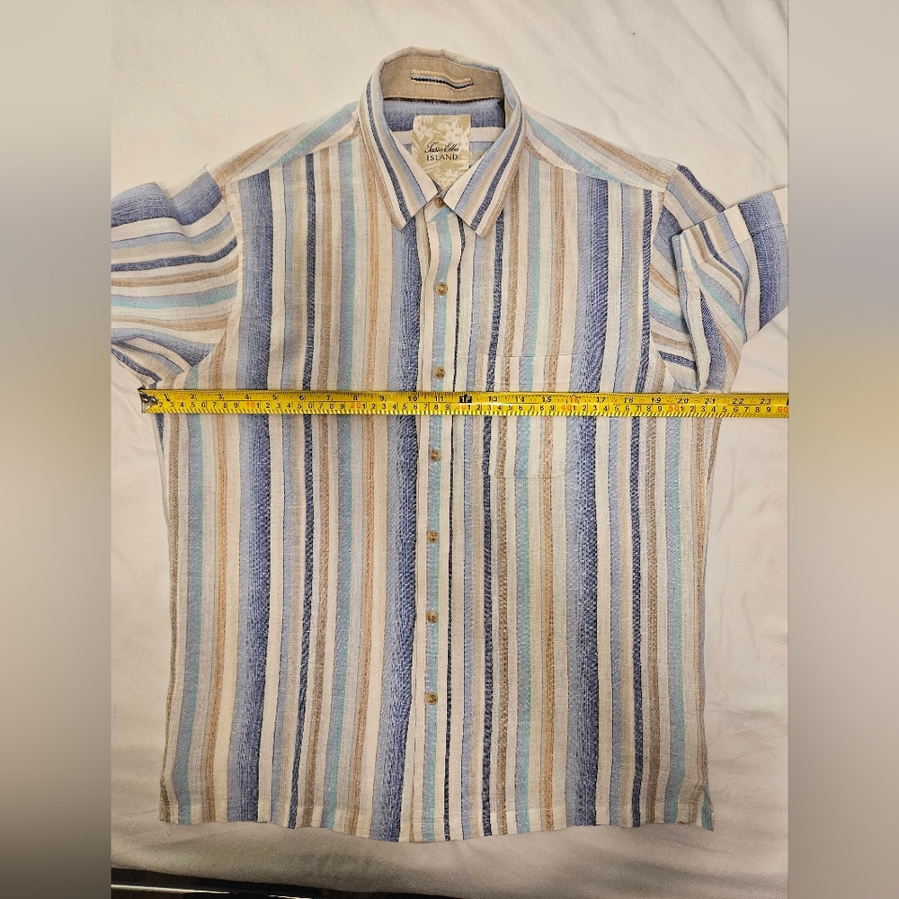 Tasso Elba Multicolor Striped Button-Down Shirt